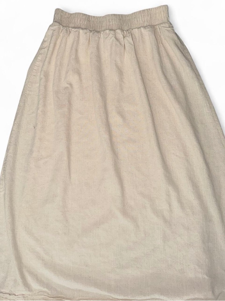 Olive & Oak Cream Elastic-Waist Maxi Skirt